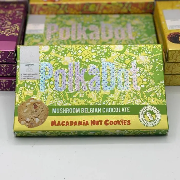 Polkadot Macadamia Noot Koekjes Chocolade Polkadot Macadamia Noot Koekjes Chocolade