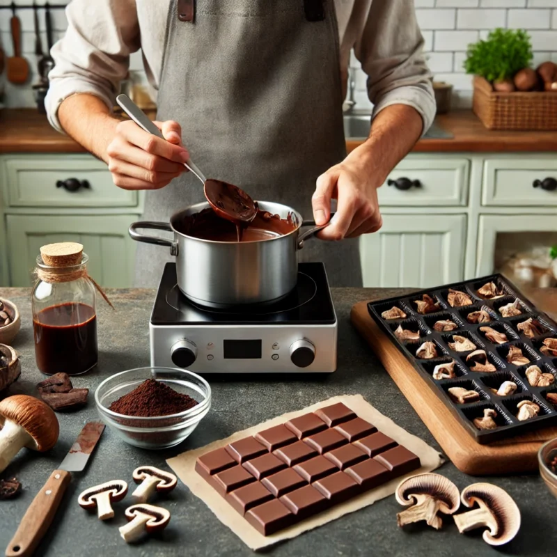 How to Make Mushroom Chocolate Bars