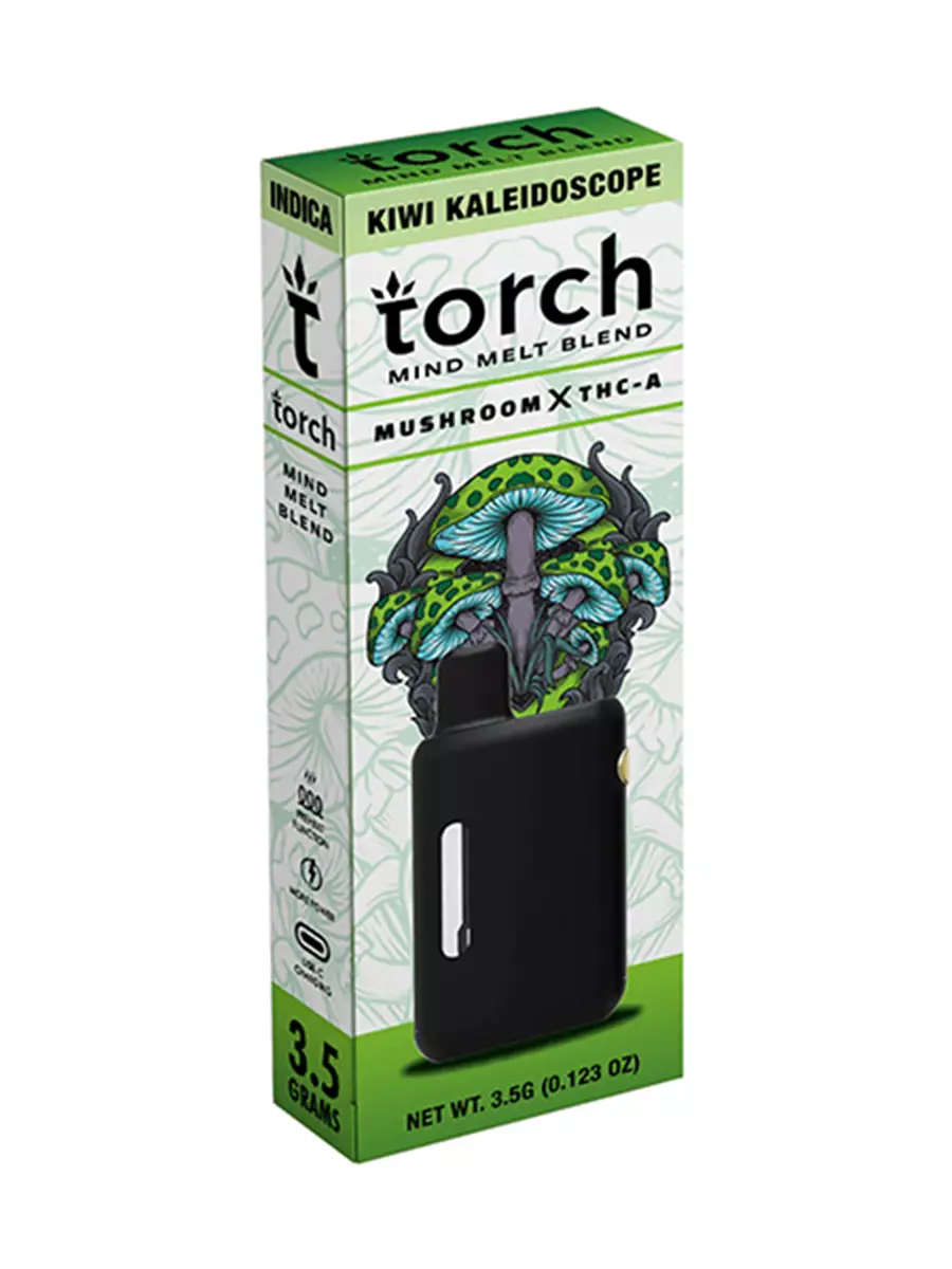 Kiwi Kaleidoscope Torch Mind Melt Mushroom x THC-A Blend Vape 3.5G Kiwi Kaleidoscope Torch Mind Melt Mushroom x THC-A Blend Vape 3.5G